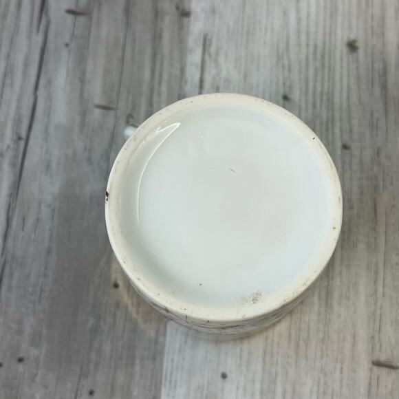 Vintage White Pink Floral Accent Gold Trim Coffee Tea Mug Cup Decor - Picture 6 of 8